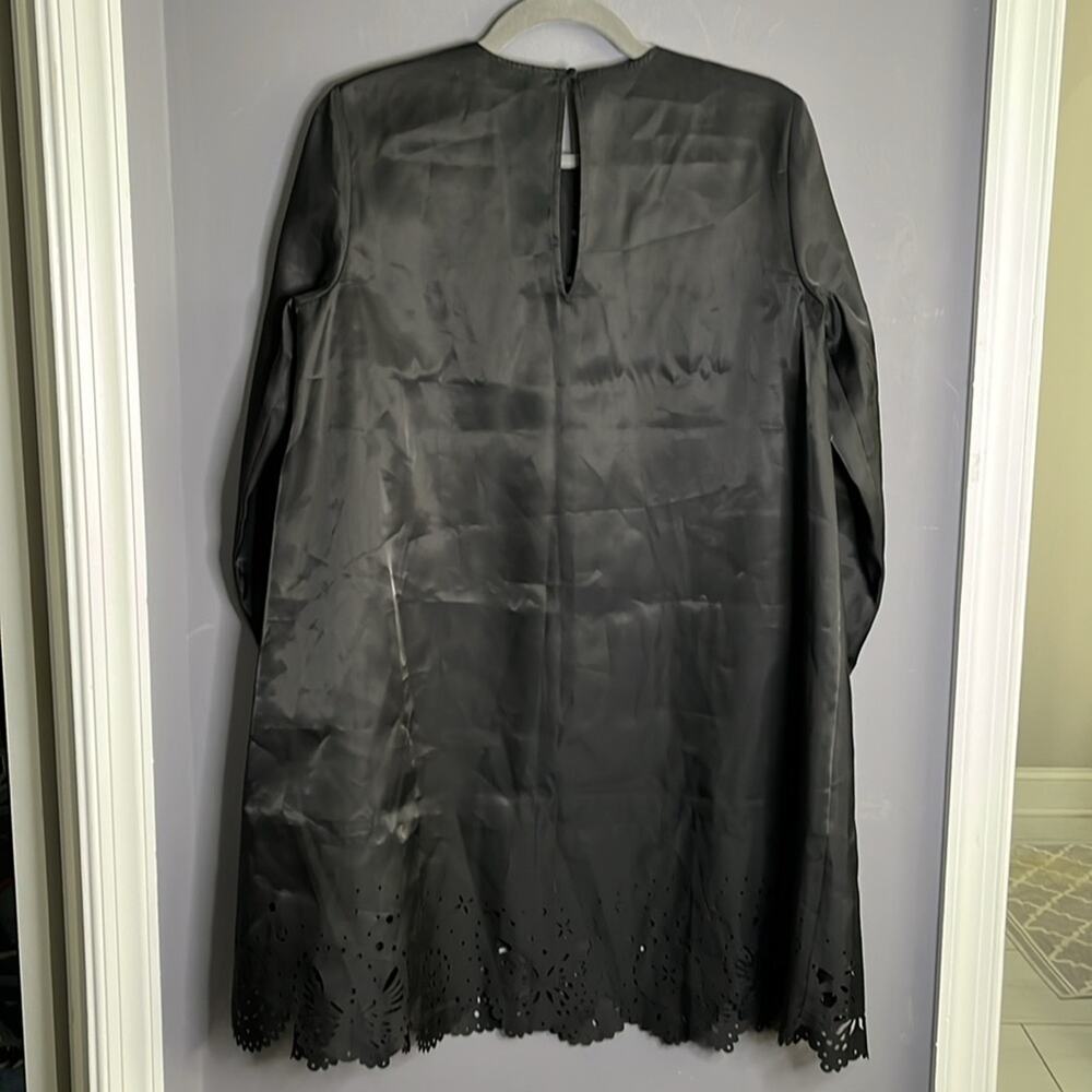 Paris Atelier & Other Stories Black Long Sleeve Dress Laser Cut Detail 4 - Picture 7 of 10